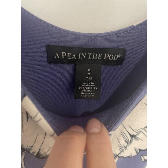 A Pea in the Pod Maternity Dress Maxi Purple Floral Small - Picture 3 of 13